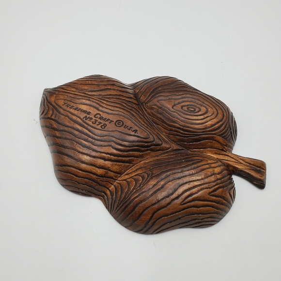 Vintage 1960's Treasure Craft Pottery USA Green Leaf Serving Dish - Picture 5 of 11